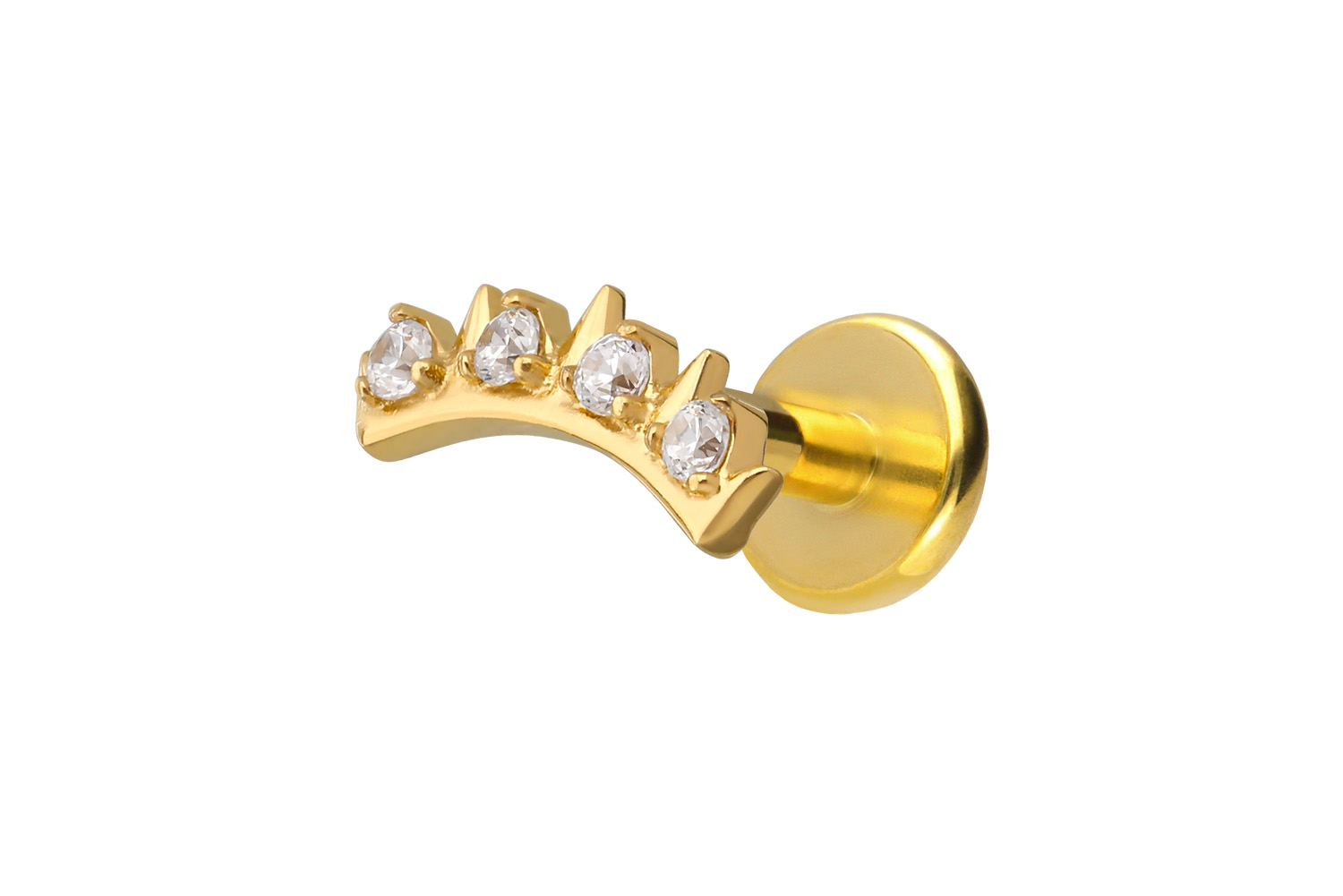 Titan Labret mit Push Fit KRONE | GO = Goldfarben | 1,2 | 6 | PFT5148_[297947]